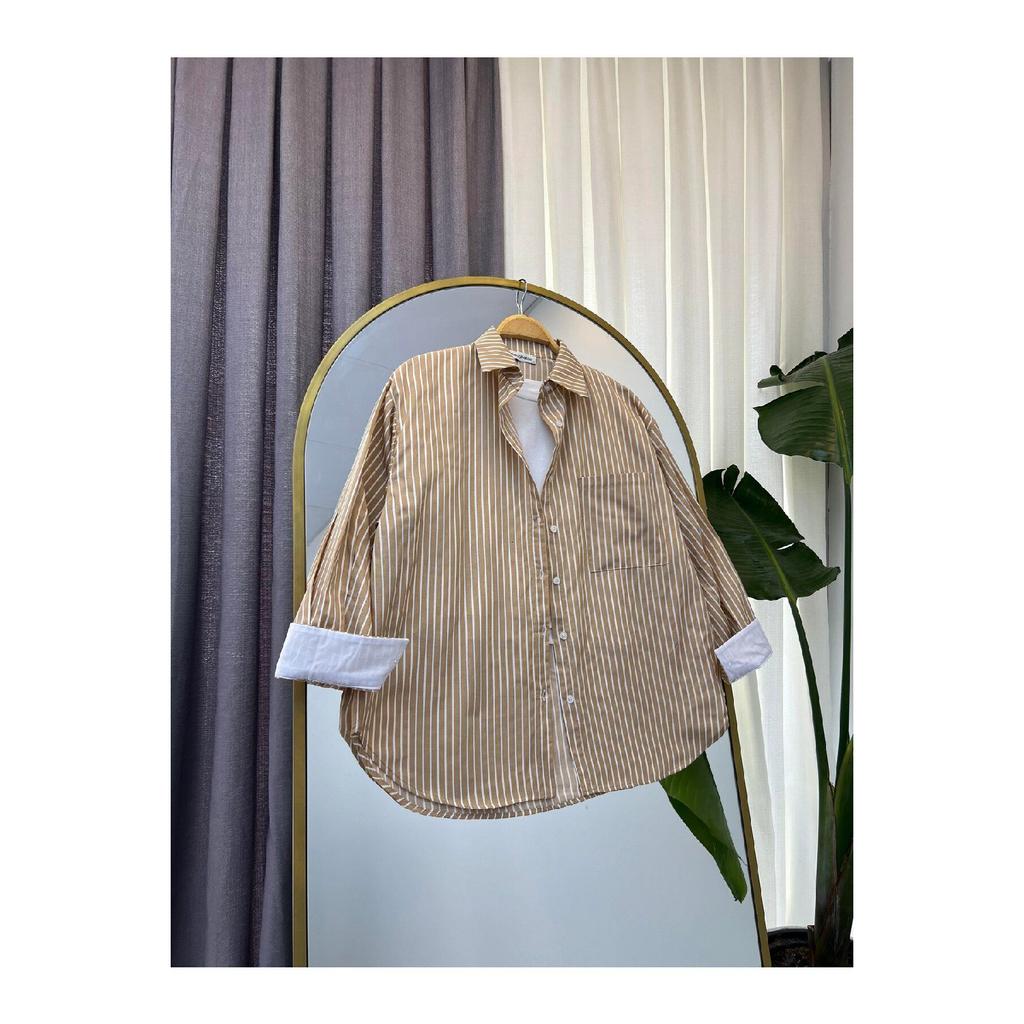 Striped Oversized Women's Shirt