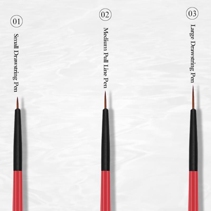 3Pcs Acrylic Nail Art Brush Nail Art Dotting Pen Drawing Painting Set Diy Design Nail Art Dotting Tools 5/7/11Mm