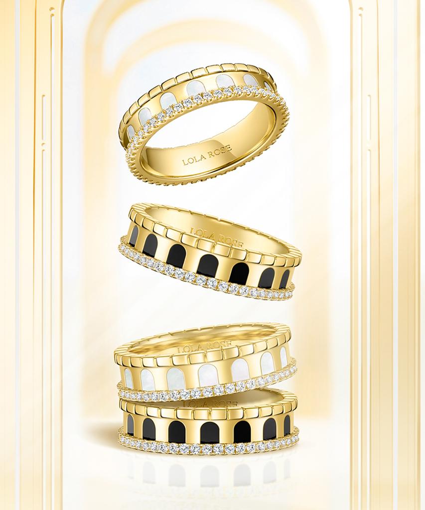 Lola Rose Arch Ring 2-Color Gemstone Ring