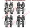 Ivana's Full Hand Mehndi Stencil Design Full Hand Set | Henna Tattoo Stencil for Women, Girls and Kids | Easy To Use In Just 4 Steps | Mehandi Stic