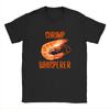 Shrimp Whisperer Unisex Black Tshirt Cotton Breathable Tee With Shrimp Graphic Print Outdoor Wear Unisexs Tshirts For Summer
