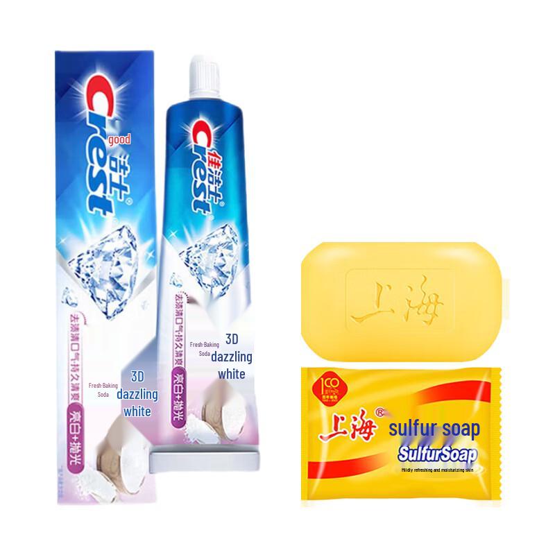 Набор: Шанхайское серное мыло и зубная паста Crest 3D White