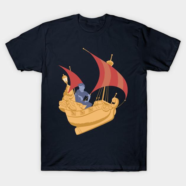 Well Tshirt Men Black Print T-shirt Pirate Ship Takes Flight! No-Cut Transfer Paper Print Cotton Tshirt M Vloot