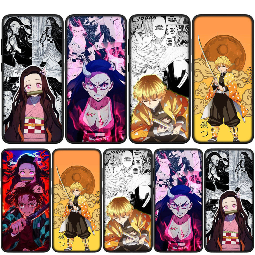 For Motorola Moto Edge 70 60 50 G54 G86 Samsung Galaxy S25 iPhone 17 16 15 Redmi Note 14 Pro Max Phone Case Nezuko Demon Slayer Agatsuma Zenitsu Cover