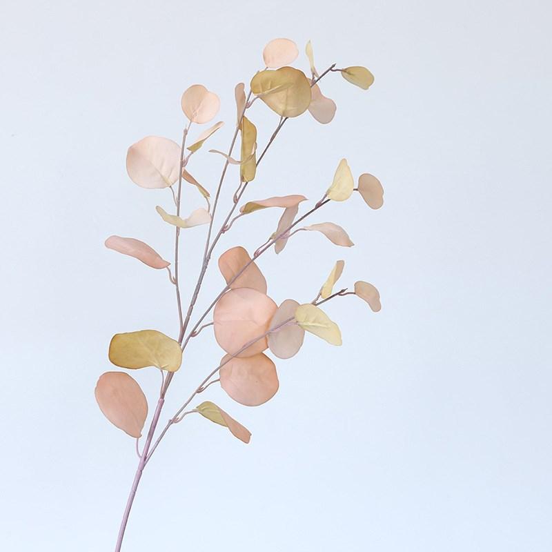 Pink Eucalyptus Leaf Artificial Plants Wall Money Fake Flowers Arrangement Accessories Christmas Home Wedding Decoration