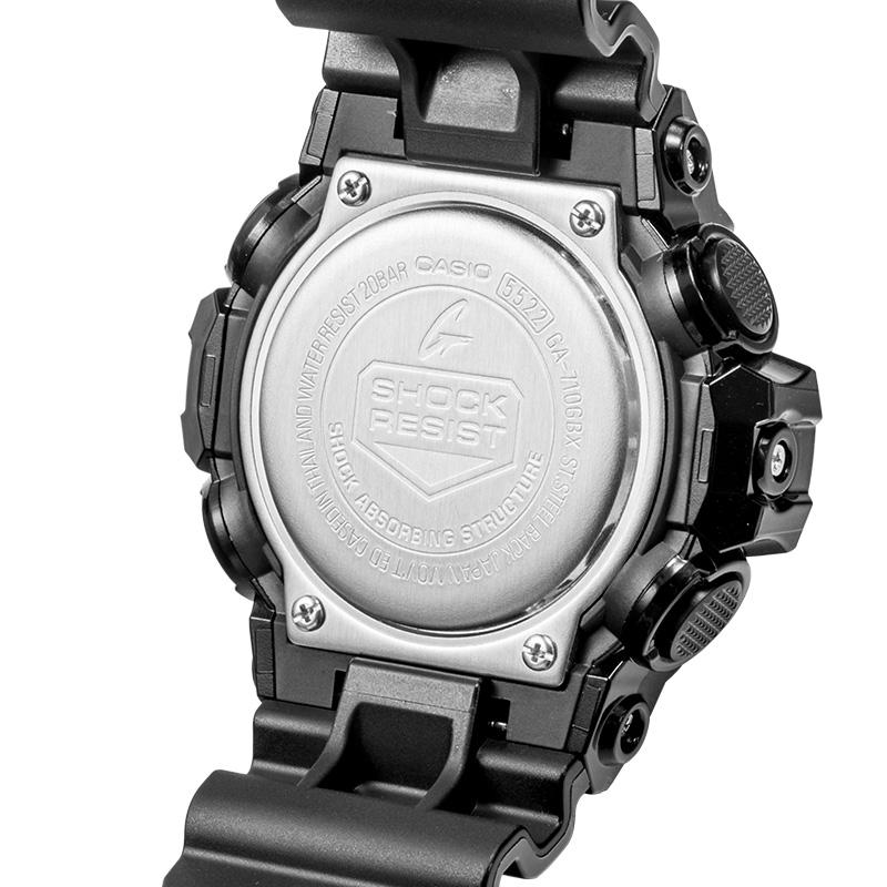 CASIO Men Liquid Crystal/Analog Dual Display Series Black Watch GA-710GBX-1A9PR