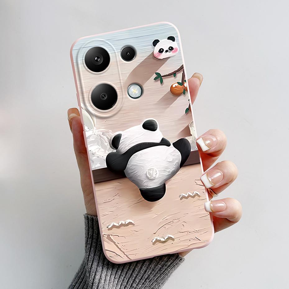 For Xiaomi Poco M6 Pro Case Soft Silicone Cute Cat Panda Shockproof Cover for Poco M6 Pro 4G TPU Coque Funda Shell M6Pro 6.67''