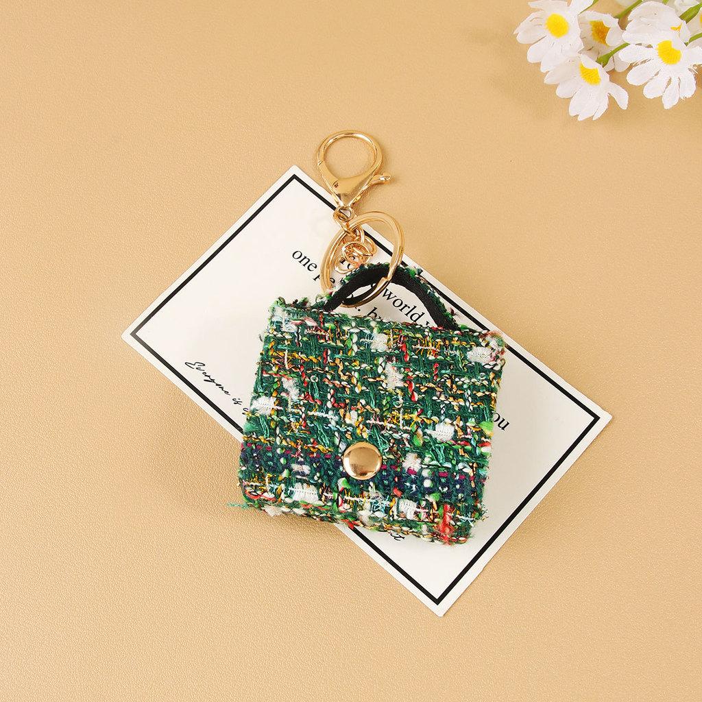 Stylish Mini Bag Keychain With Fabric Material For Fashionable Commuters
