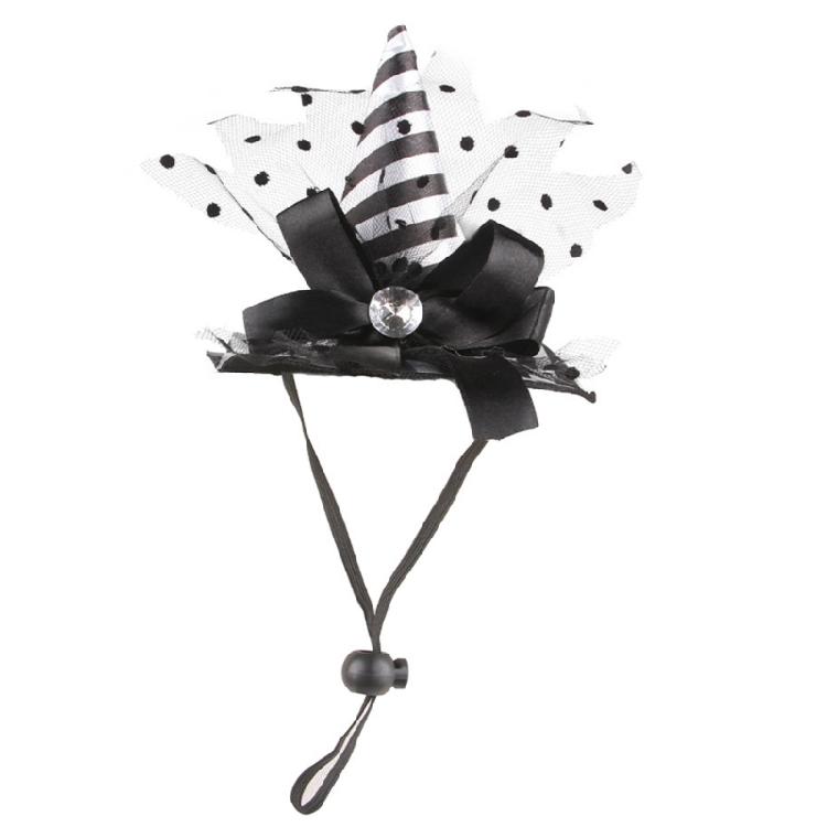 Шляпа ведьмы для питомца Хэллоуин Вечеринки Шляпа ведьмы с эластичным подбородочным шнурком для карнавалов