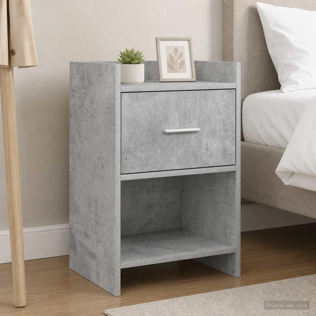 Nightstands Concrete Grey 40 x 30 x 60 cm Engineered Wood