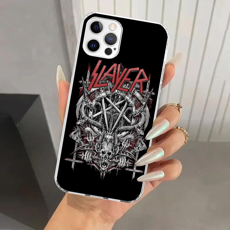 Slayer Heavy Metal Rock Band Phone Case for Iphone 17 Air 16 15 Plus 14 13 Mini 12 11 Pro Max 16E 7 8 SE 2020 Soft Funda Print S