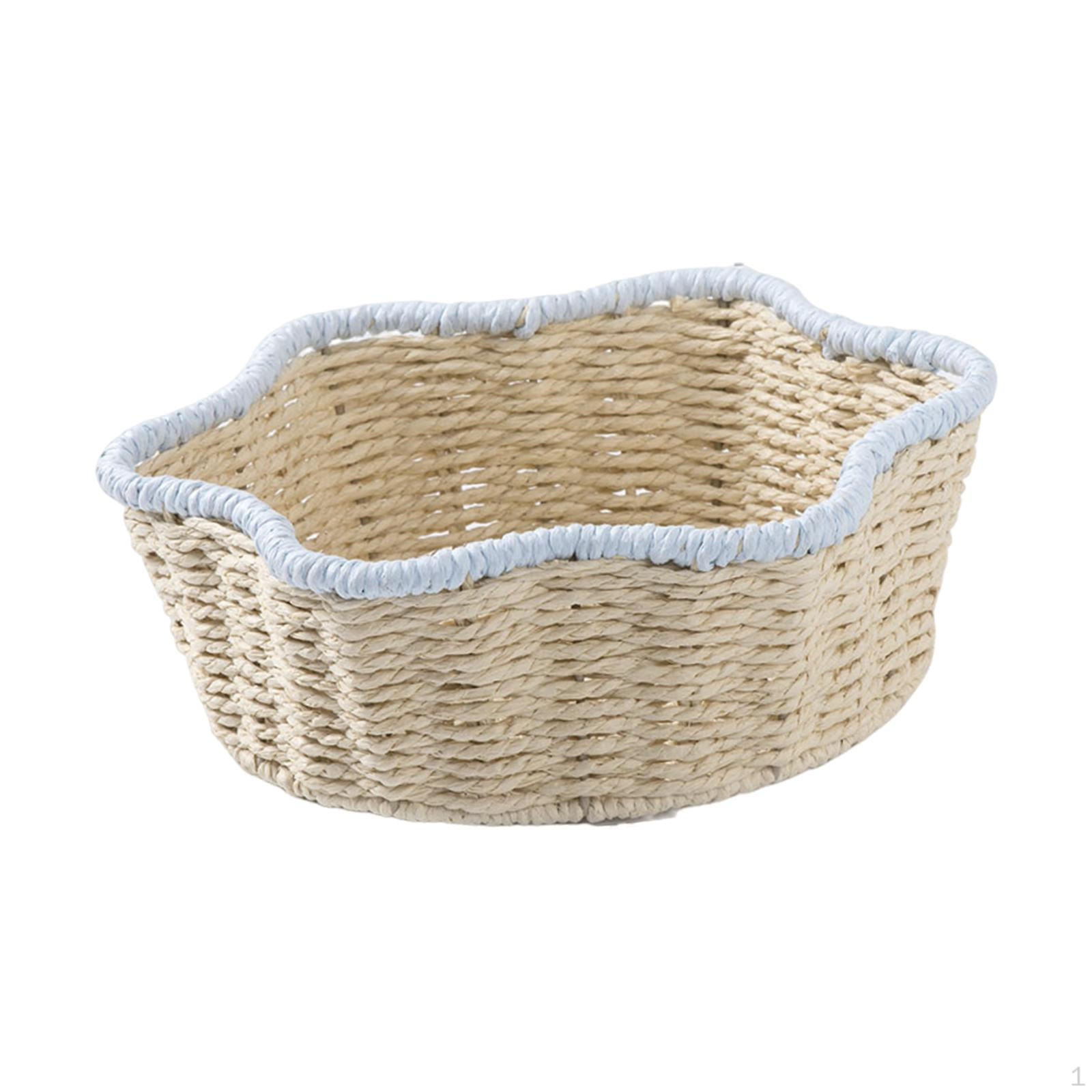 

Корзина из бумажной веревки для хранения фруктов и овощей 12,2x3,9 дюйма Blue Edge