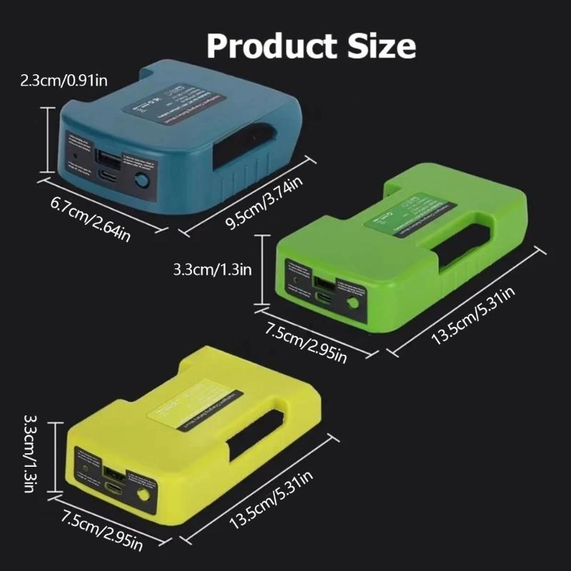 Battery Adapter Holder Belt Buckle for 40V Battery Pack Holder Carriers with Type C USB Fast Charging Port
