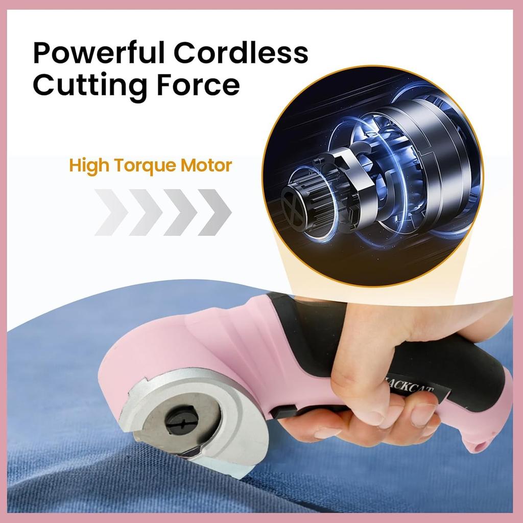 Cordless Electric Scissors,Sturdy Cardboard Cutter Tool Rechargeable Cardboard Box Cutter Multipurpose Fabric Scissor with Safety Lock Switch