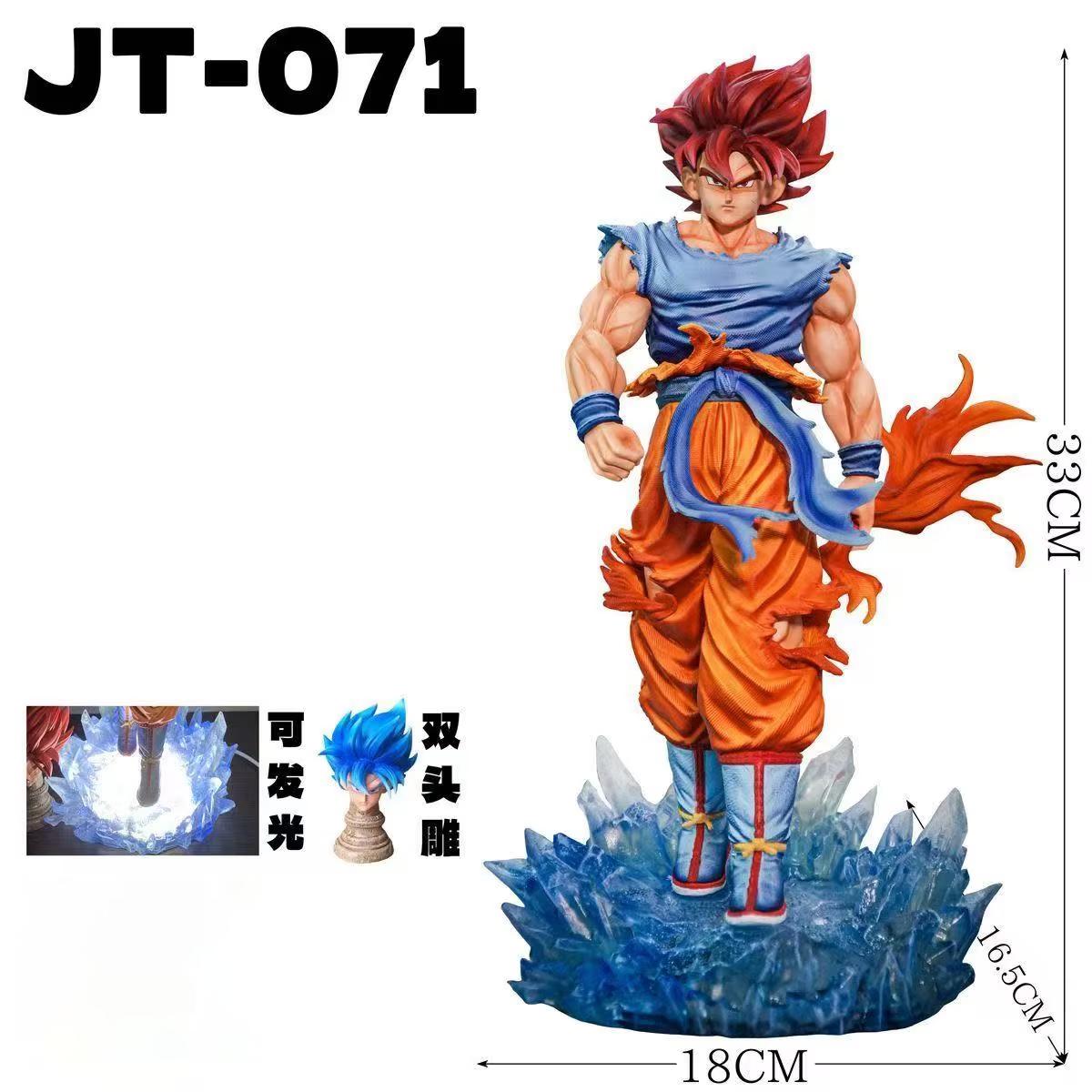 Статуэтка Jt Z Сон Гоку Фигурка Гоку Блю Jt Светодиодная Основа Супер Сайян Фигурки Действия Коллекция Модель Игрушки Подарок