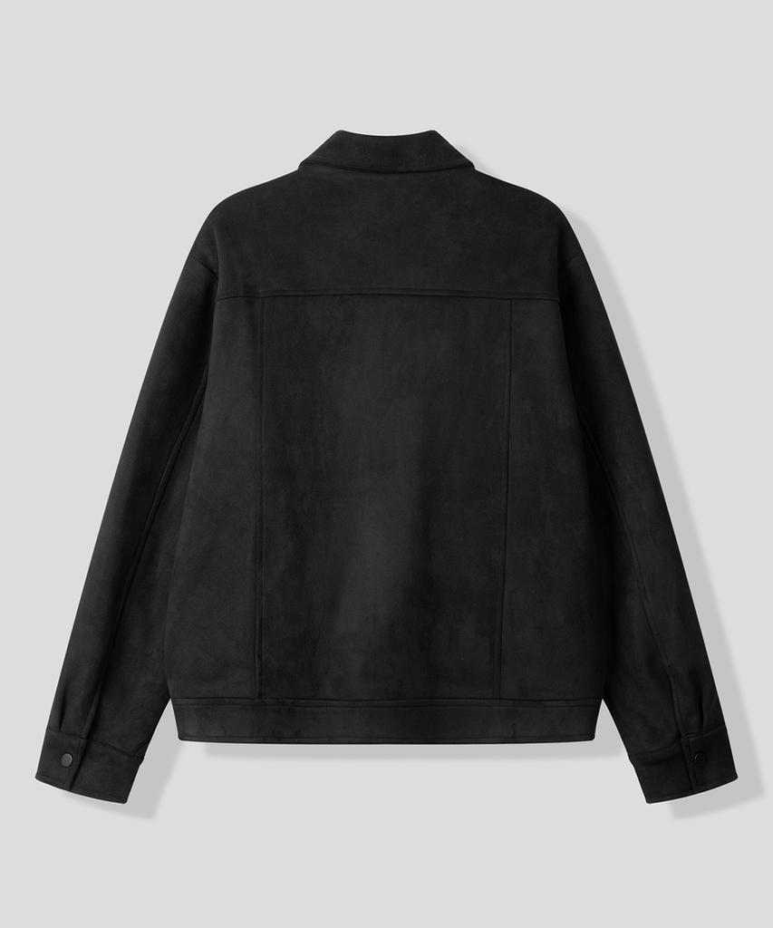 Black Moment Classic Vegan Suede Jacket [Black]