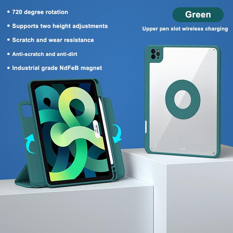 For iPad Mini 6 Case With Pencil Holder PU Leather Clear Hard Back Cover for iPad Mini 6 8.3 Inch 2021 Tablet Magnetic Cover