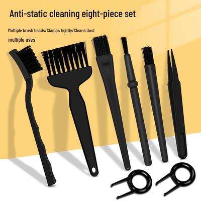 Anti-Static Cleaning Brush Set: 8-Piece Kit for Phones, Computers, Motherboards, and Keycaps.