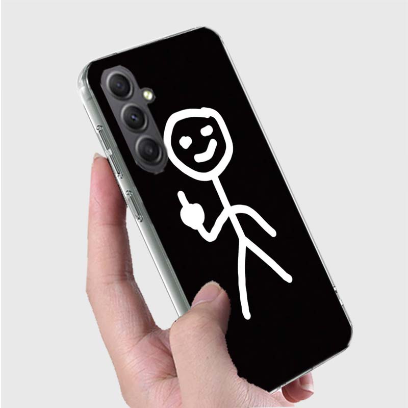Funny Cute Cartoon Matchman Phone Case for Samsung A16 A26 A36 A56 A17 A37 A57 A07 A06 A02S A03 A04S A05S Galaxy Note 20 10 A50S