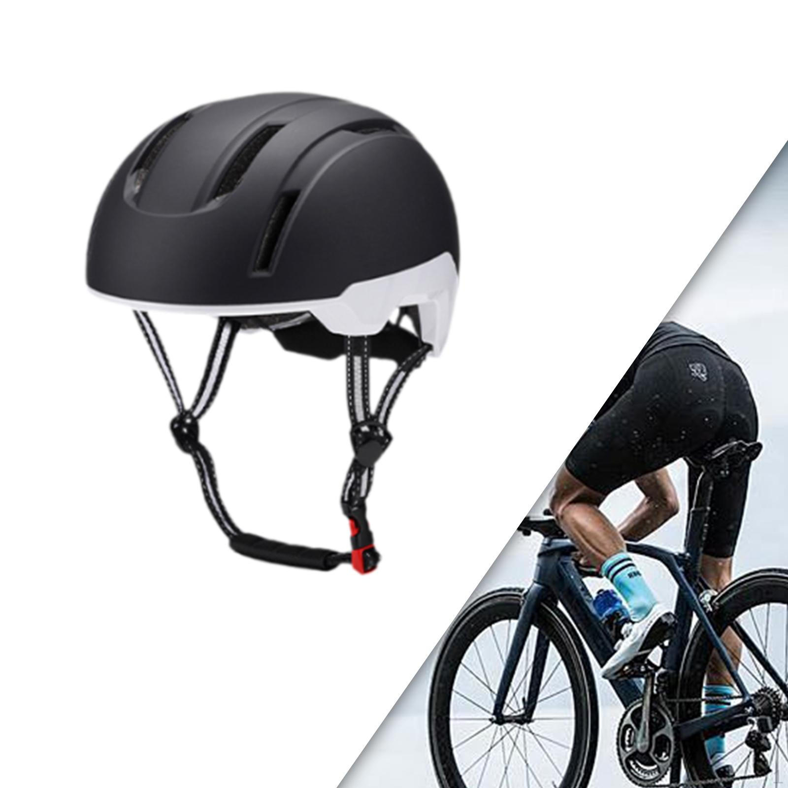 

Велосипедный шлем с регулируемой окружностью головы для езды на велосипеде, дышащий, портативный для шоссейного велосипеда Black White