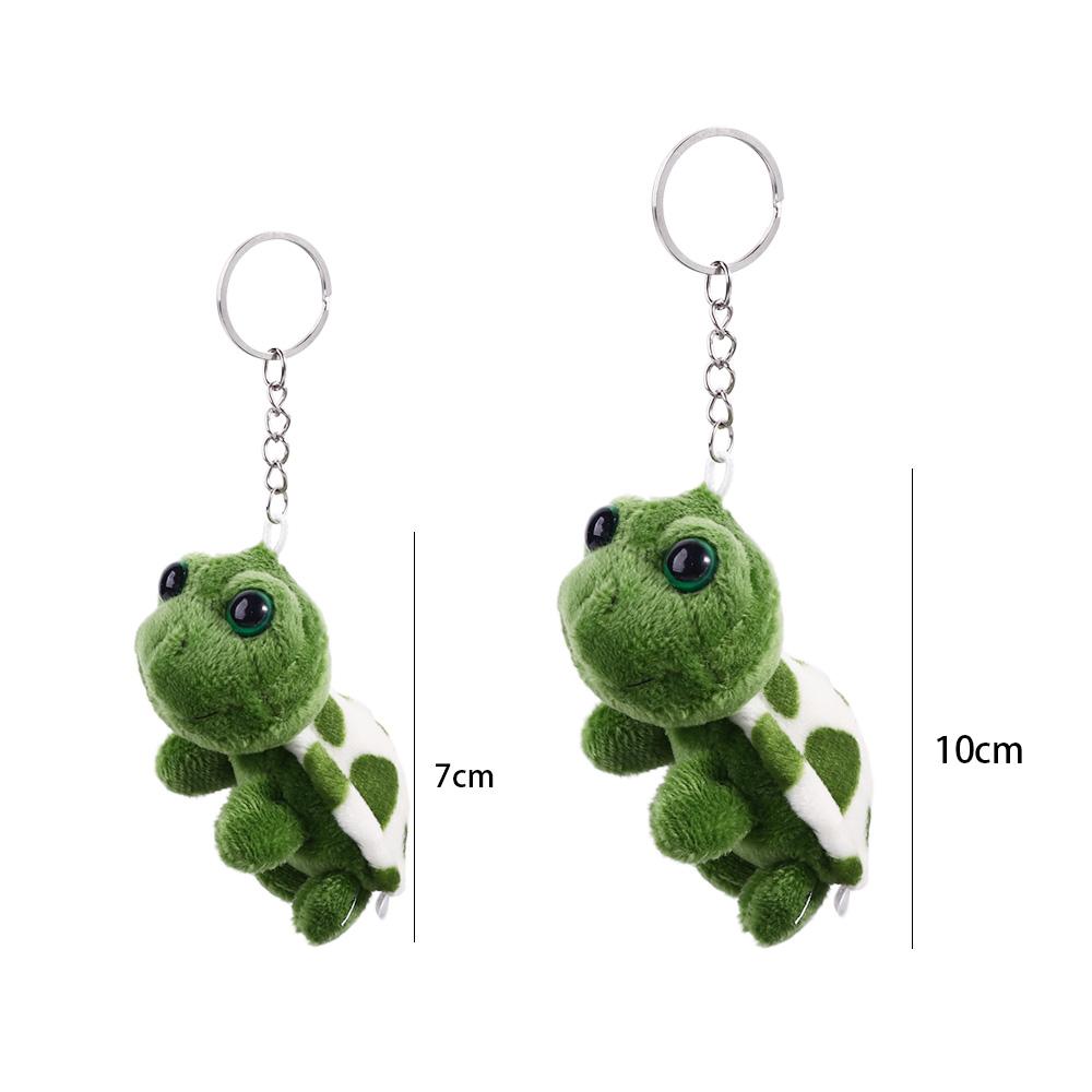 Keychain 7cm/10cm Cartoon Turtle Doll Keychain Auto Animal Keychain Plush Key Ring Turtle Pendant