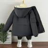 Kinder Freizeit Fleece Warme Baumwollgepolsterte Kleidung, Winter Jungen Modische Dicke Baumwollgepolsterte Kleidung