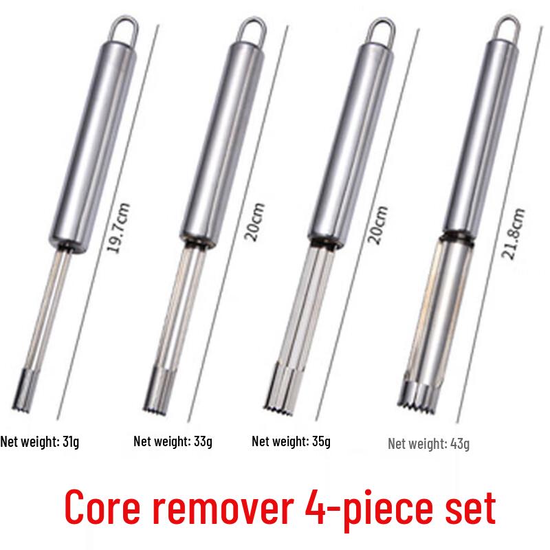 LONSAN Stainless Steel Fruit Corer Set (4-Piece)