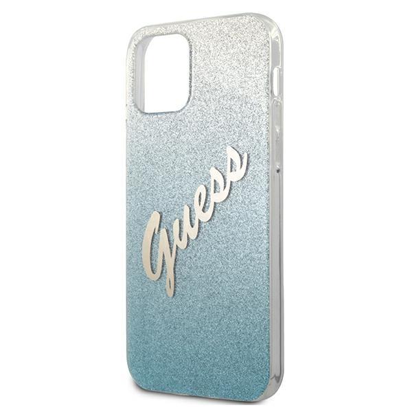 Guess Guhcp12Mpcuglsbl Iphone 12/12 Pro6,1 Niebieski/Blue Hardcase Glitter Gradient Script