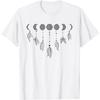 Flower of Life Dream Catcher Moon Phases Boho Style T-Shirt