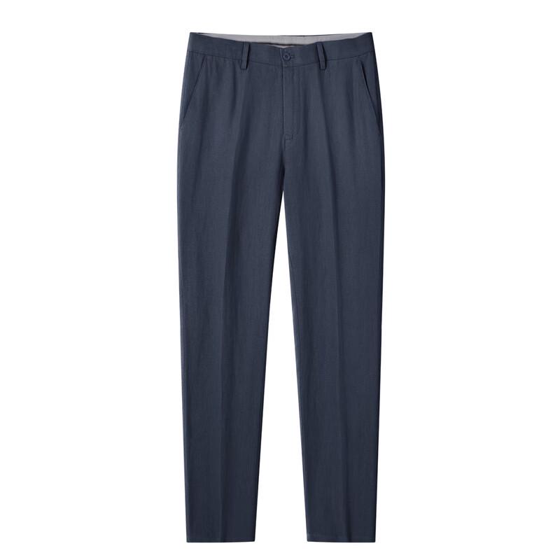 Shanshan Men's 100% Linen Straight-Leg Pants