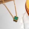 9mm Lucky Four-Leaf Clover Necklace Titanium Steel Light Luxury High-End Clavicle Necklace