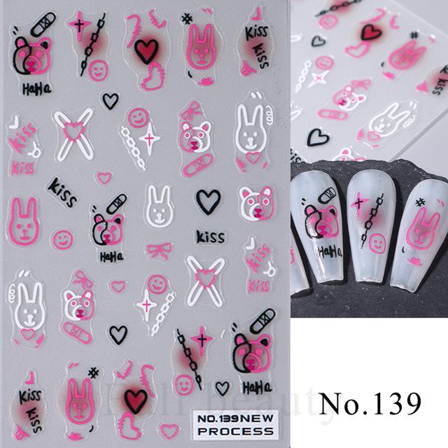 Nail Art Stickers Autumn Maple Leaf Sunflower Flower Elk Adhesive Nail Stickers