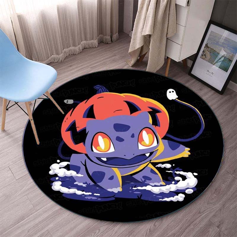 Non-Slip Round Carpet Pokemon Cartoon Gaming Mat Pokemon Carpets Floor Mat Carpet Cute Floor Rug Bedroom Rug