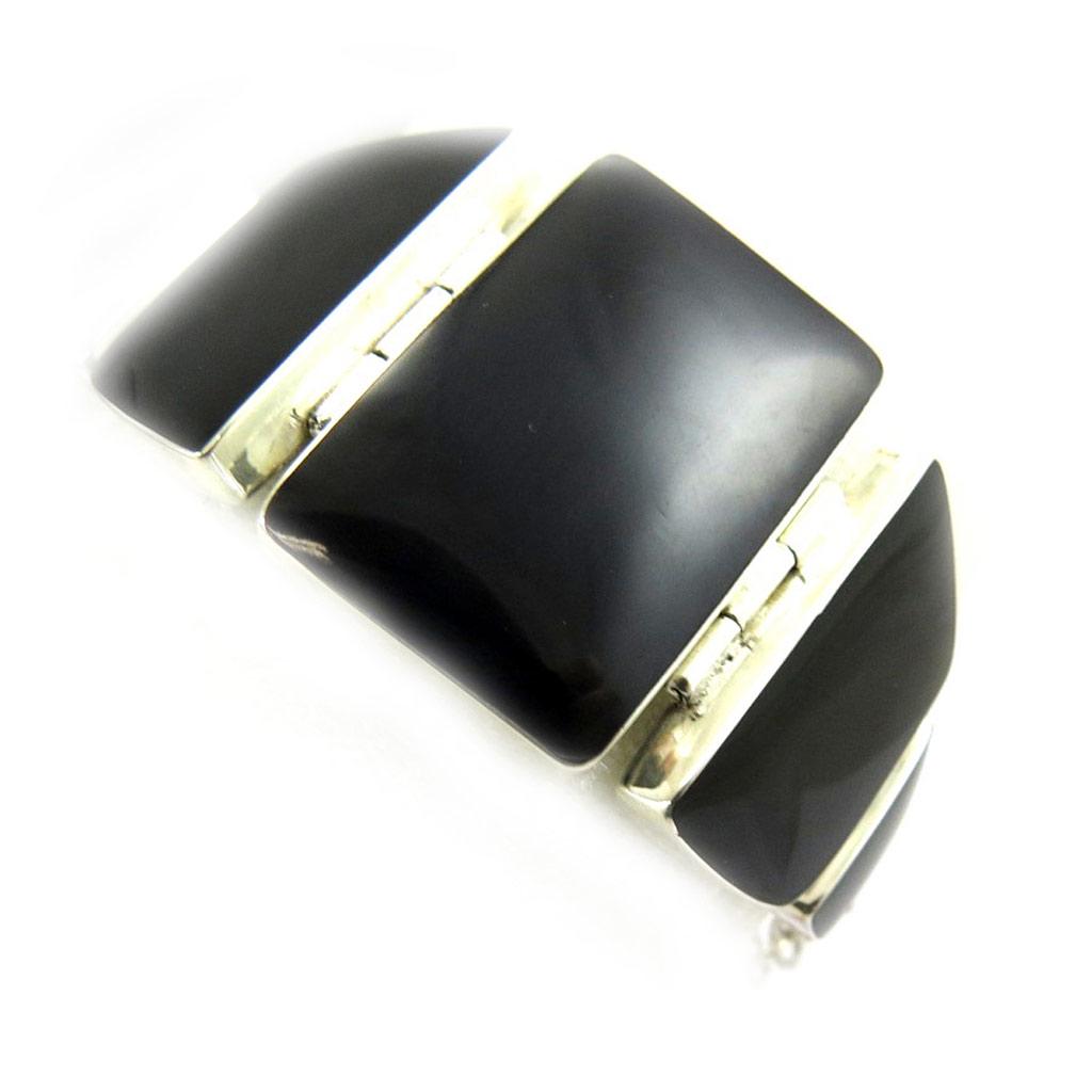 Les Trésors De Lily [B6307] - Bracelet Argent 'Dédale Sagesse' Noir