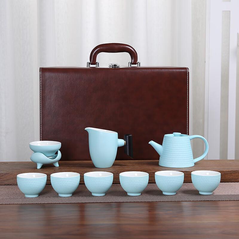 Chaxun Chinese Black Pottery Stone Glaze Tea Set