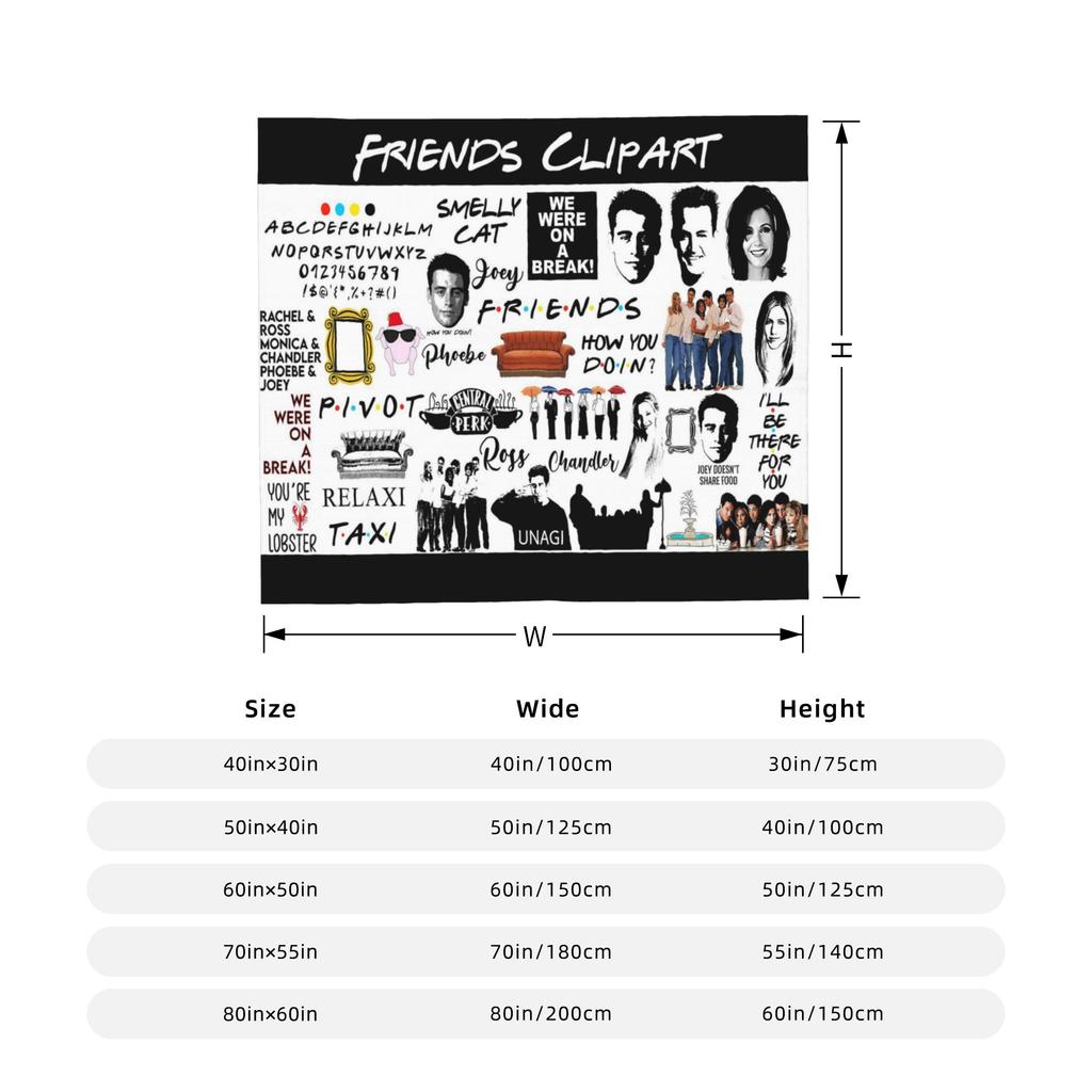 Friends TV Show American Blanket Cartoon Central Perk Flannel Throw Blankets Bedding Couch Personalised Soft Warm Bedspreads
