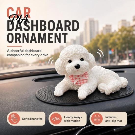 Animal Anti-Anxiety Senosry Toy Dog Stress Relief for Car Dashboard Decor, Puppy Squeeze with Anti-slip Mat, Soft