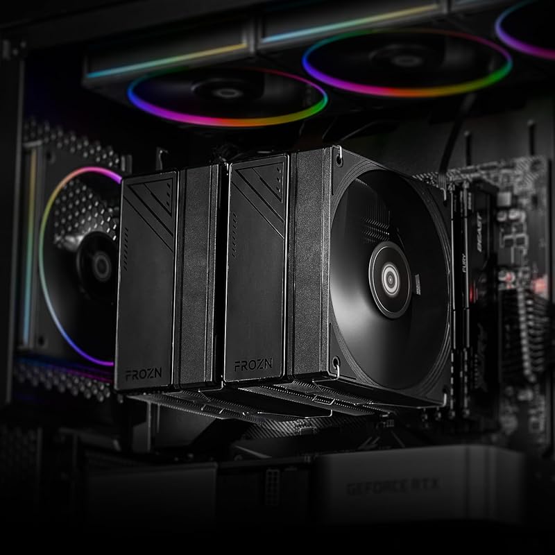 ID-COOLING FROZN A620 PRO SE - Blackout Dual Tower Air CPU Cooler, 6 x 6mm Heat Tubes, Dual 120x120x25mm Silent Fans, Compatible with Intel