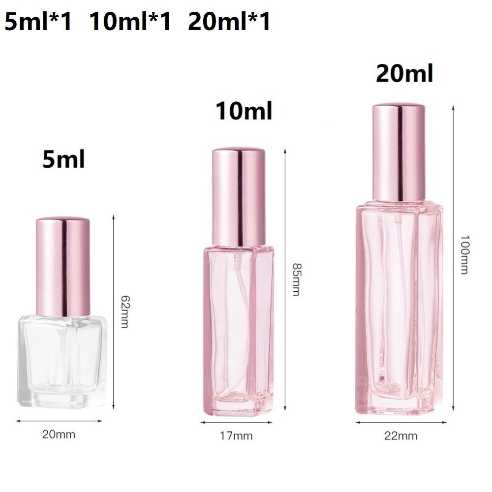 5ml / 10ml / 20ml Perfume Spray Bottles with Empty Glass Perfume Atomizers, Travel Spray Refill Kits, Three Sets