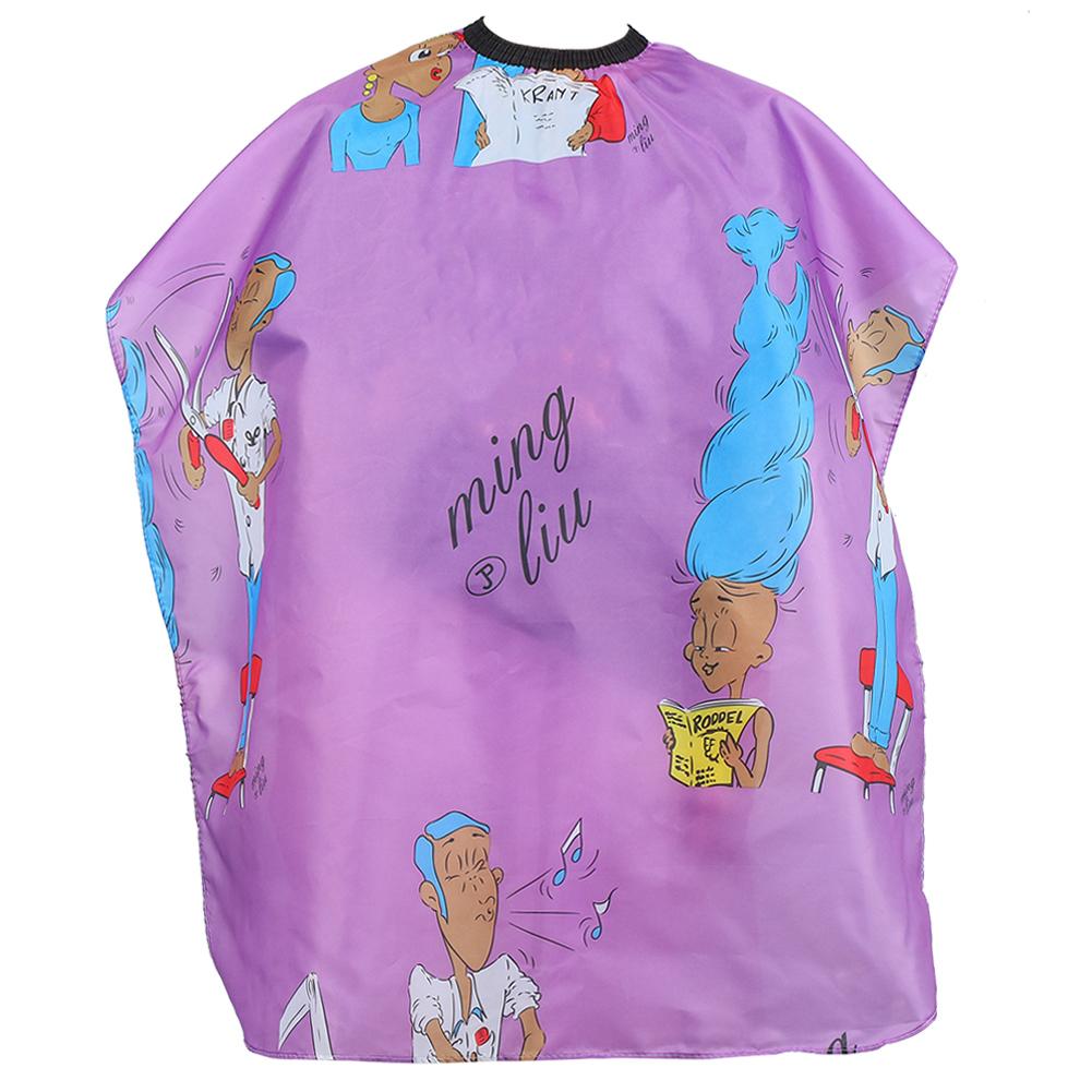 

Детский парикмахерский фартук для дома, парикмахерской, с мультяшным рисунком, накидка для стрижки и окрашивания волос, фиолетовая фиолетовый