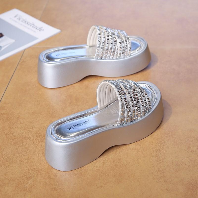 CRLAYDK Designer Women's Slippers Strap Sandals Slip On Indoor Outdoor For Summer Ladies Platform Shoes Walking Casual Slides