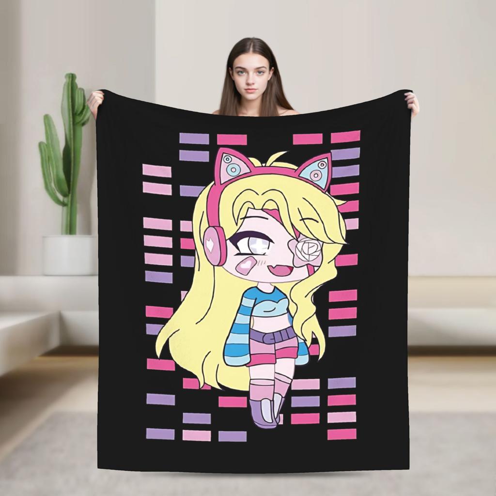 Měkká deka Kempování Gacha life v kouzelném lese Ložní prádlo Přehozy Flanelová přehoz na postel Do obývacího pokoje Pohodlný potah na pohovku