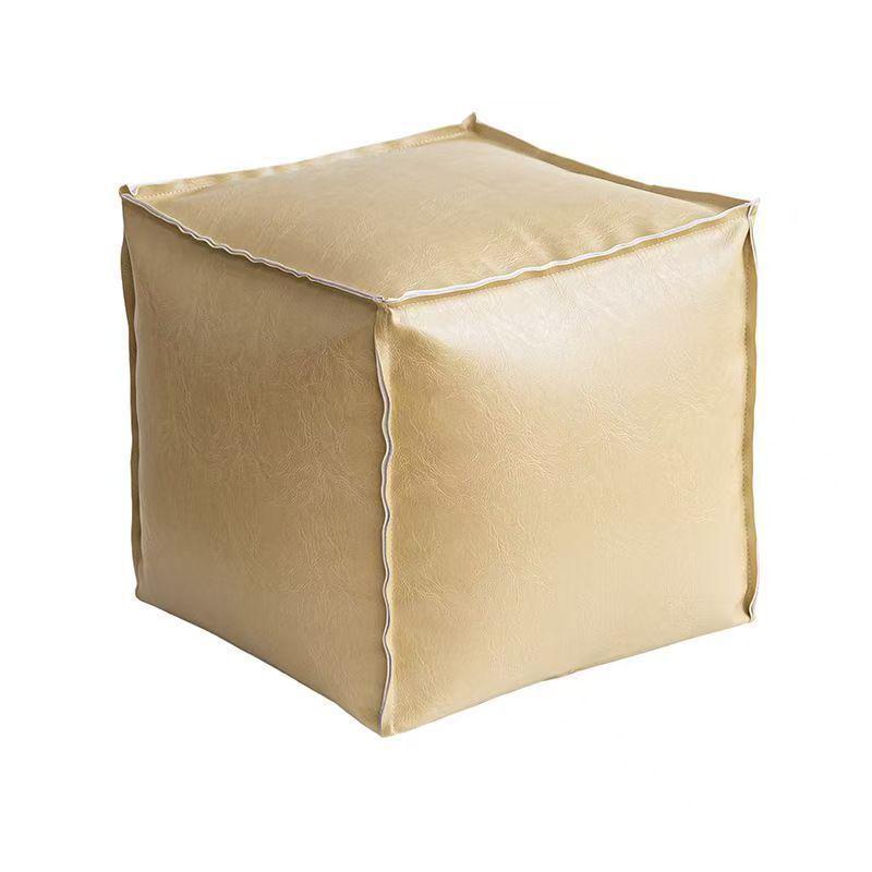 Lagerhocker aus Leder mit Sitzkissen - Multifunktionales Futon-Sofa und Hocker