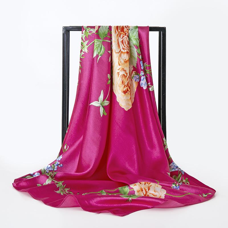 90 Large Square Scarves, Silk Scarves, Women'S Imitation Silk Fashion Shirts, Small Square Scarves, Mother Scarves.