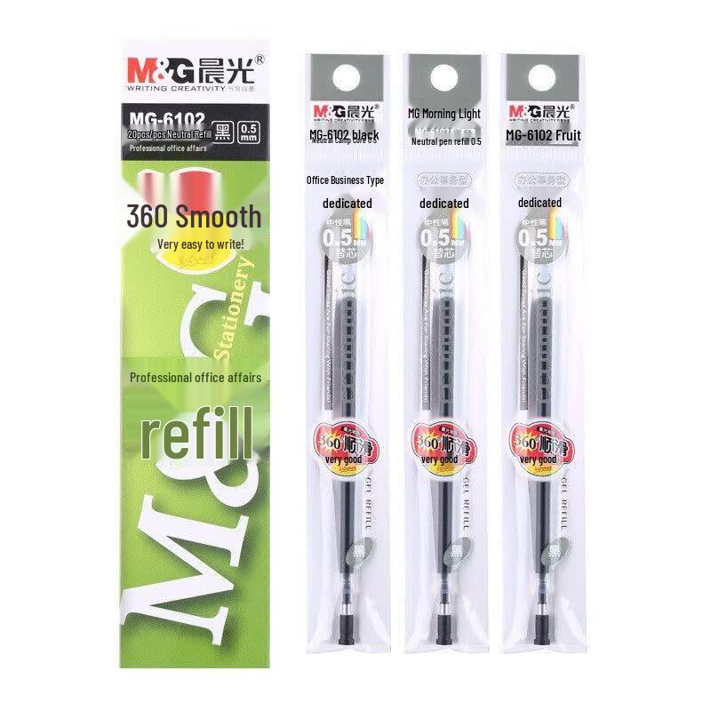 M&G 0.5mm Full Needle Tube Gel Pen Refills