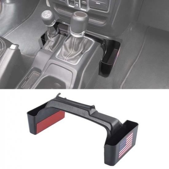 

Front Gear Shift Storage Box Organizer Case Tray For Wrangler JL JT 18+ US Flag