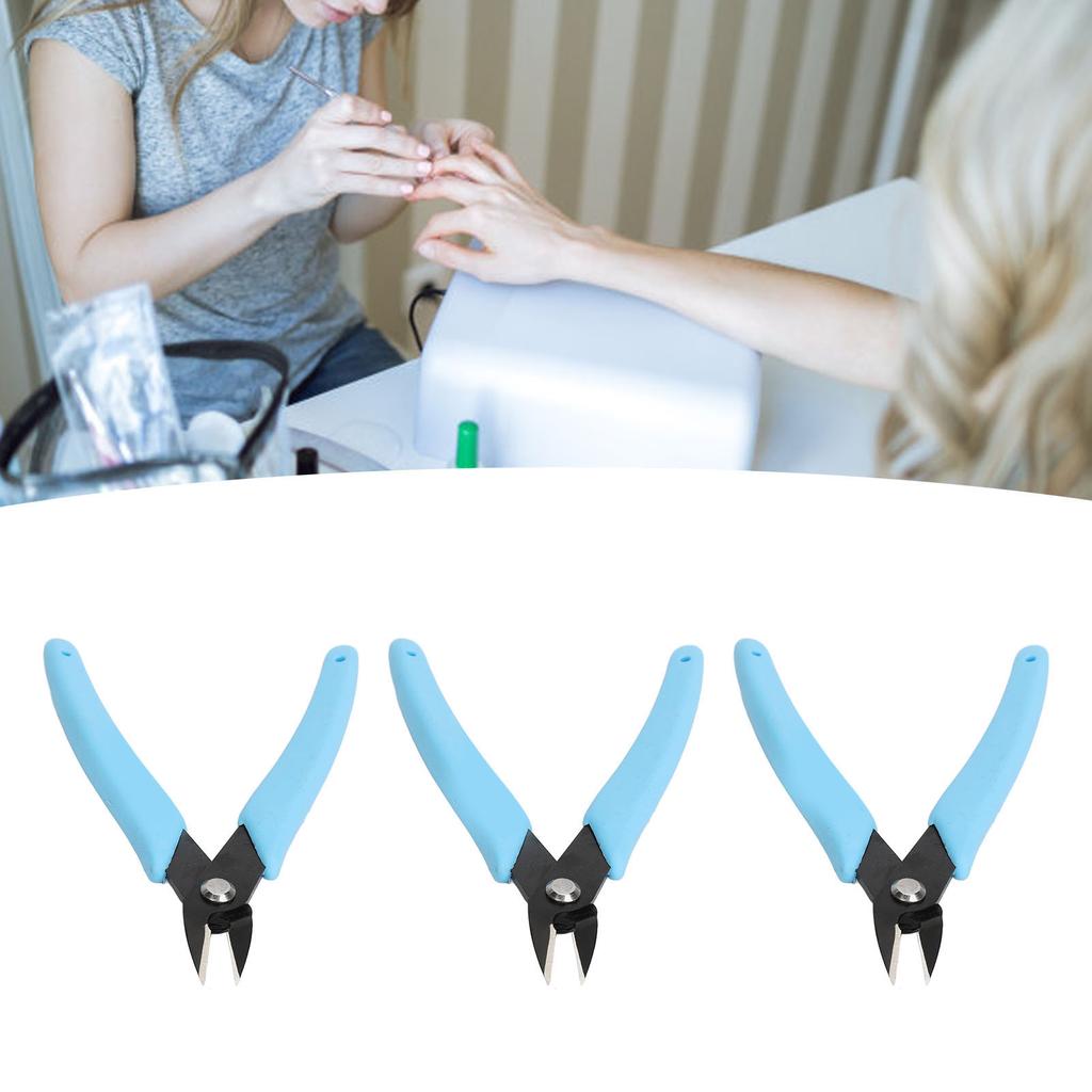 3pcs Stainless Steel Cuticle Cutter Automatic Anti Slip Rhinestone Remover Cuticle Nippers Trimmer