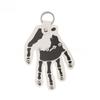 Punk Hand Keychain Holder Five Finger Hand Bone Key Bag Pendant  Hanging Accessory