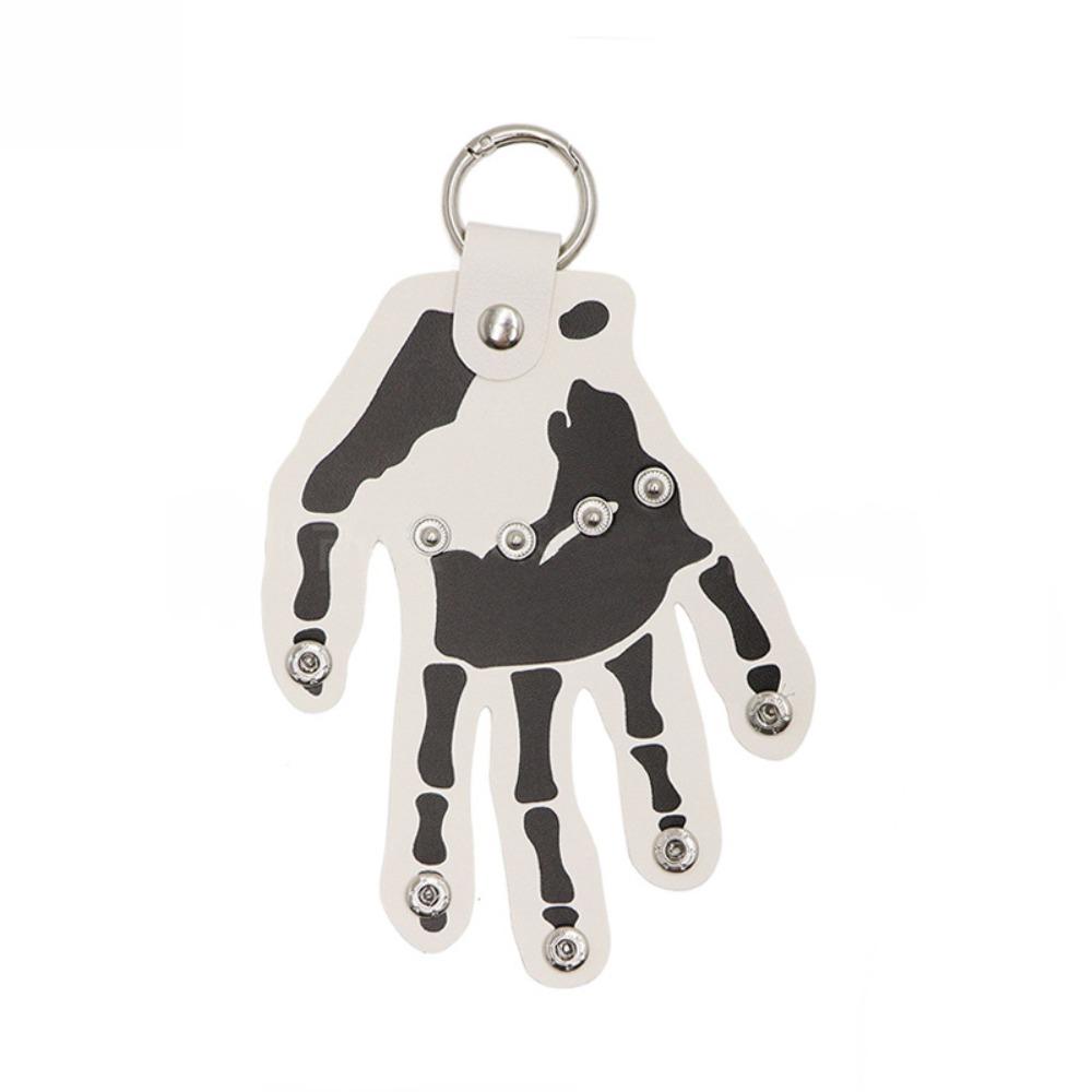 Punk Hand Keychain Holder Five Finger Hand Bone Key Bag Pendant  Hanging Accessory