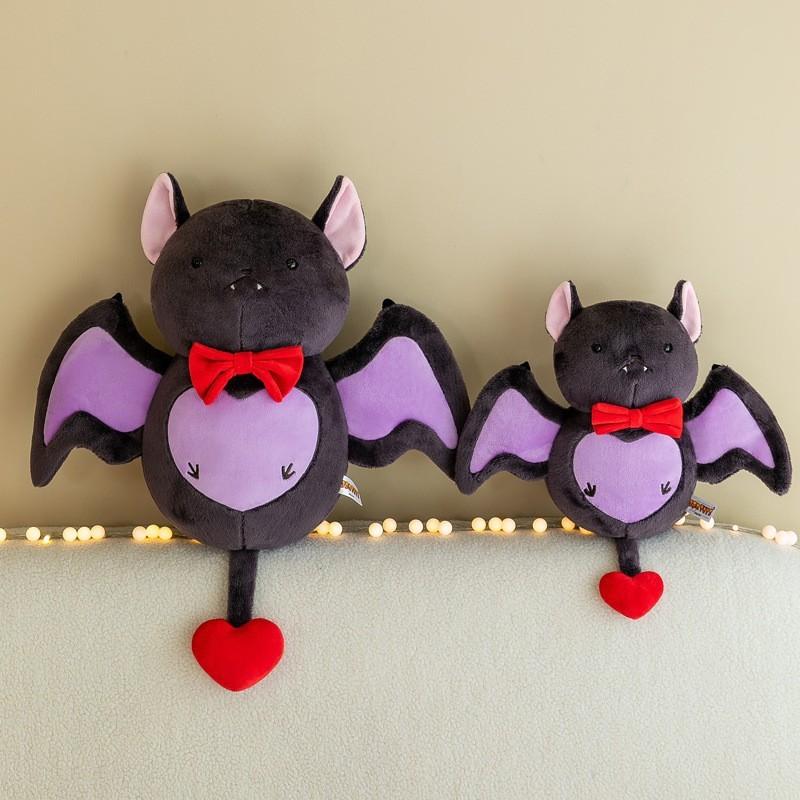 Cute Bat Bow Plush Toys Animal Doll Bedroom Decoration Halloween Kids Gifts